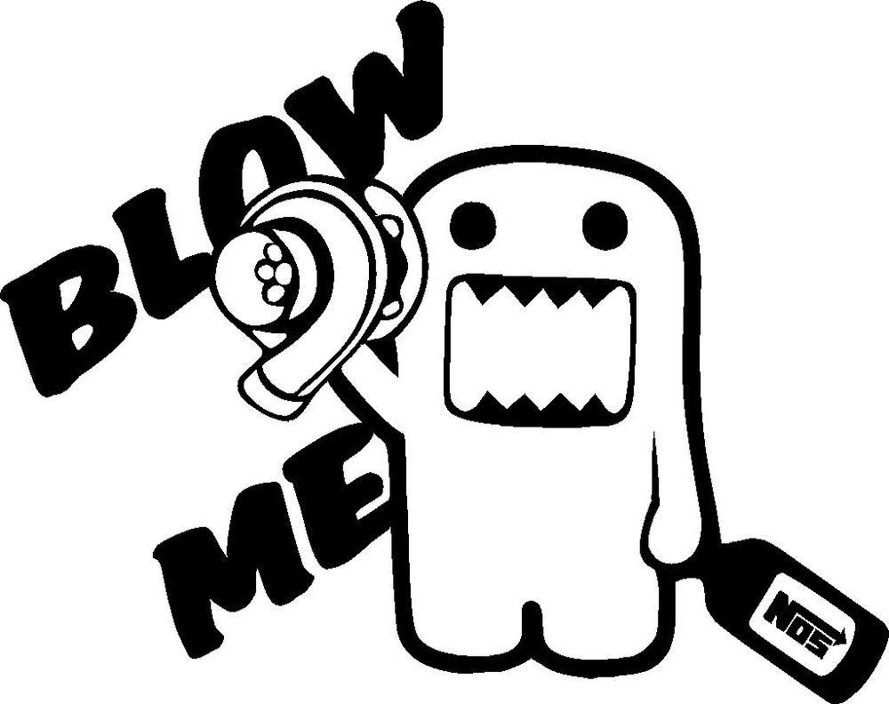 1000x792 domo turbo nos blow me vinyl decal hood side car truck ebay