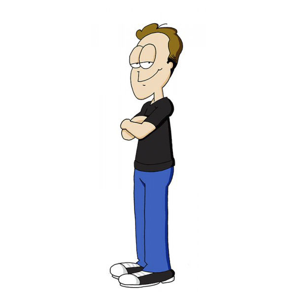 605x600 cartoonist draws himself in different cartoon styles