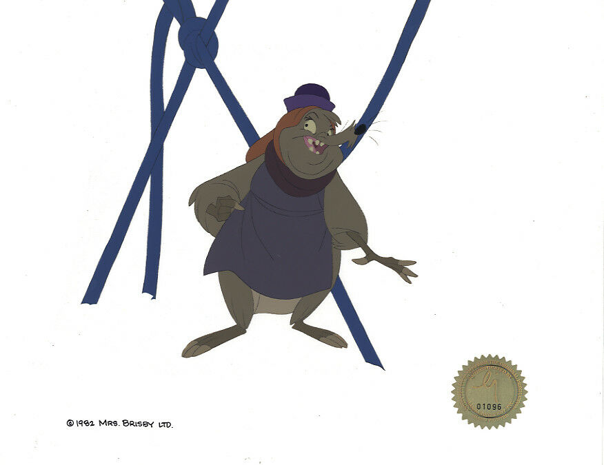 876x675 secret of nimh don bluth auntie shrew animation cel lje seal