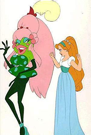 301x445 thumbelina and miss frog original hand painted publicity cel don
