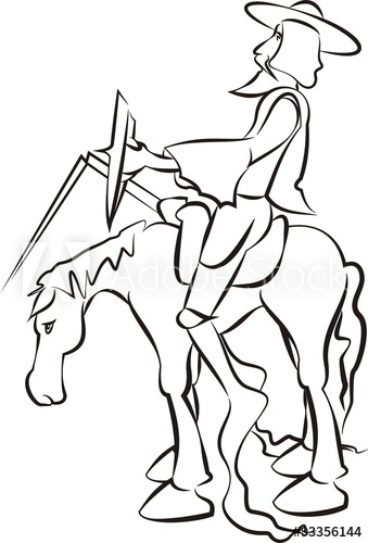 339x500 Don Quixote Vector Silhouette