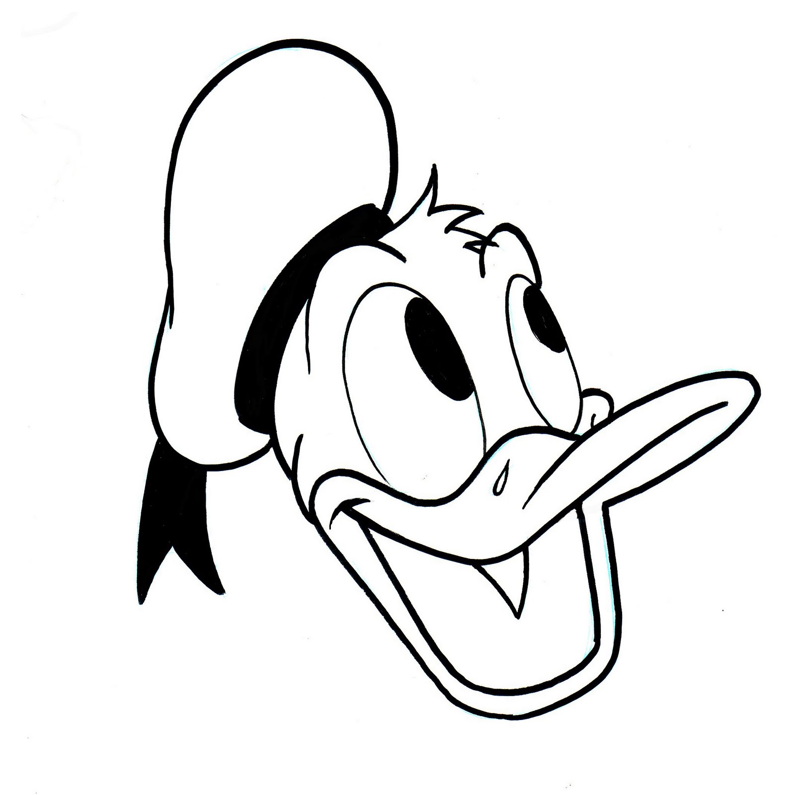 1600x1600 Donald Duck Head Drawing Free Image