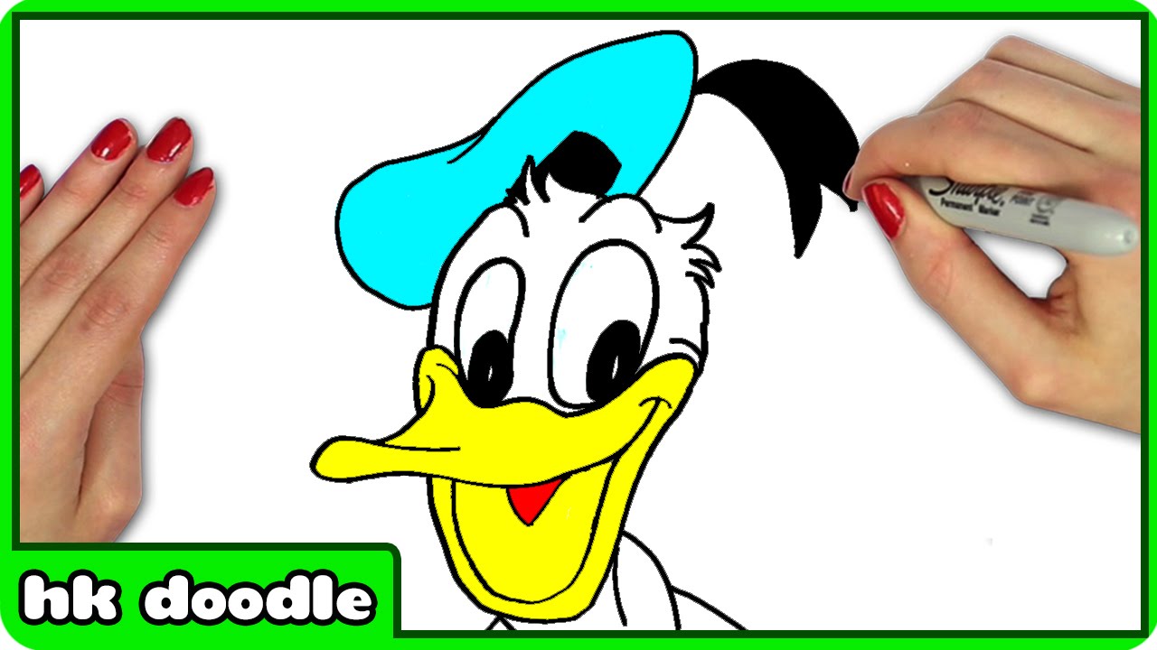 1280x720 How To Draw Donald Duck Step