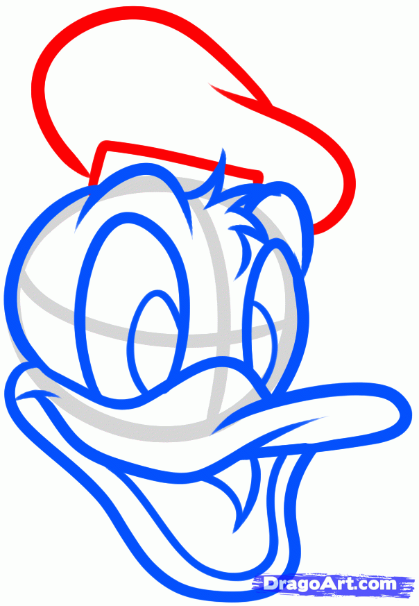 604x873 How To Draw Donald Duck Easy, Step