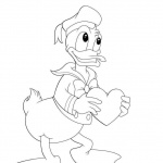 150x150 Donald Duck Coloring Pages Line Drawings
