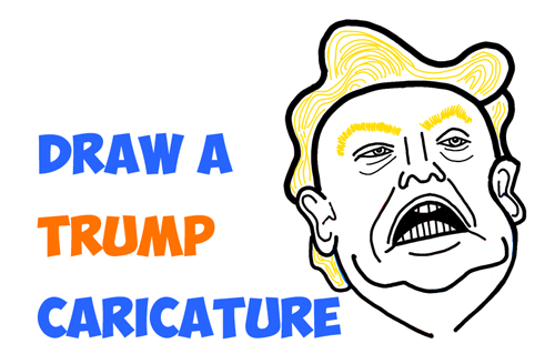 500x328 How To Draw Donald Trump Caricature Or Illustration