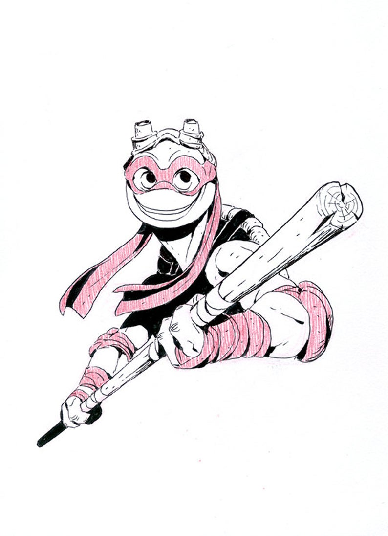 794x1096 tmnt donatello original ink drawing etsy