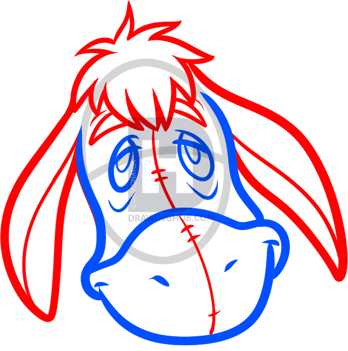 708x713 How To Draw Eeyore Easy, Step