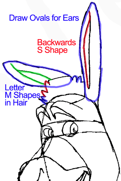 400x599 How To Draw Donkey From Shrek With Easy Step
