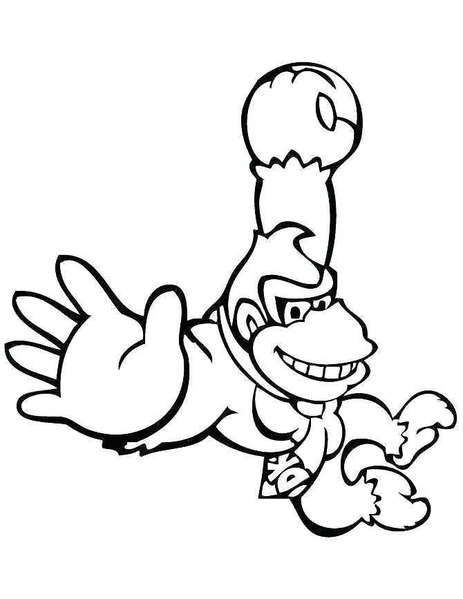 670x867 Donkey Kong Coloring Page