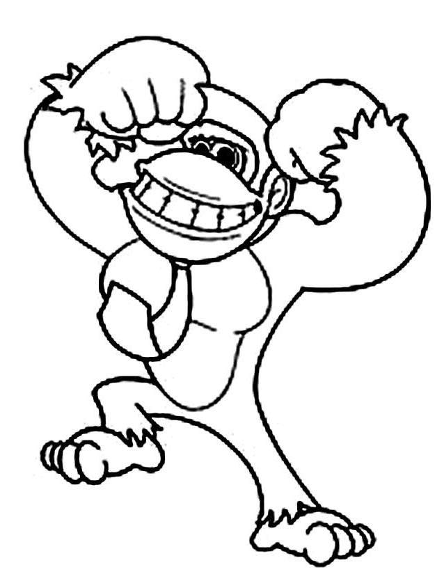 638x825 Donkey Kong Coloring Pages Easy For Kids