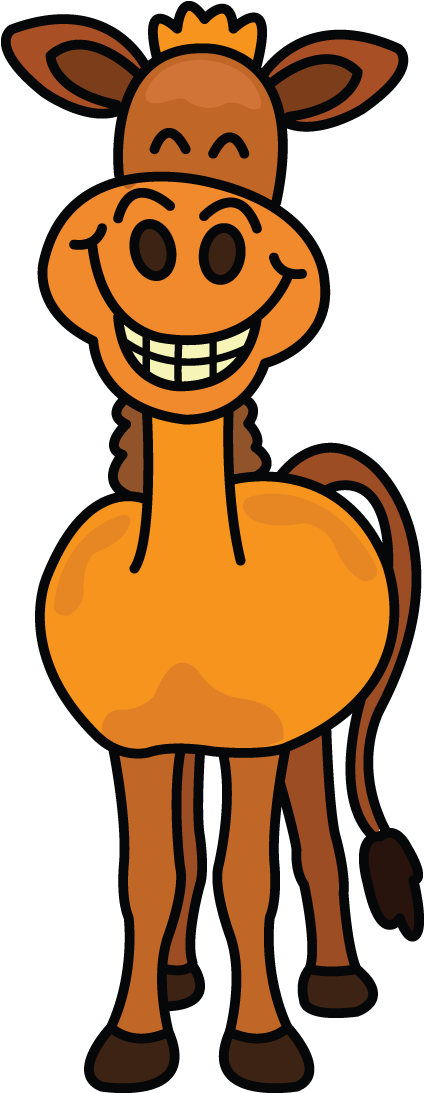 424x1093 Donkey Face Drawing Easy