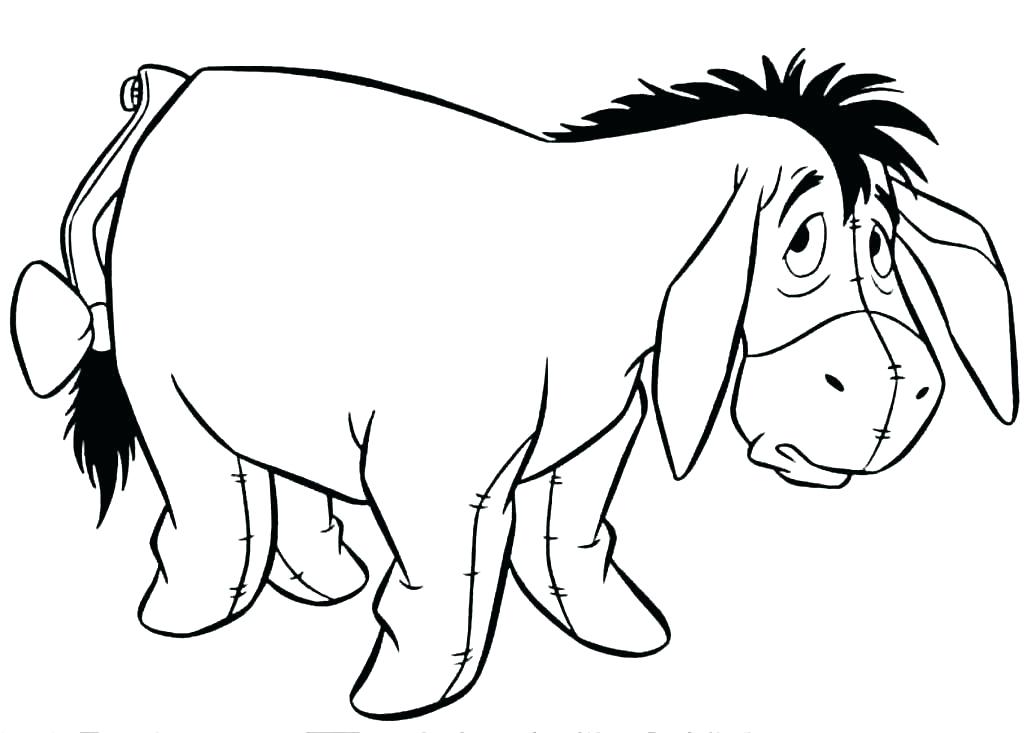 1024x733 Collection Of Coloring Pages Donkey Download Them And Try To Shrek