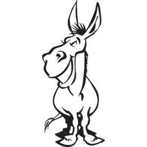 300x300 Donkey Clipart Outline