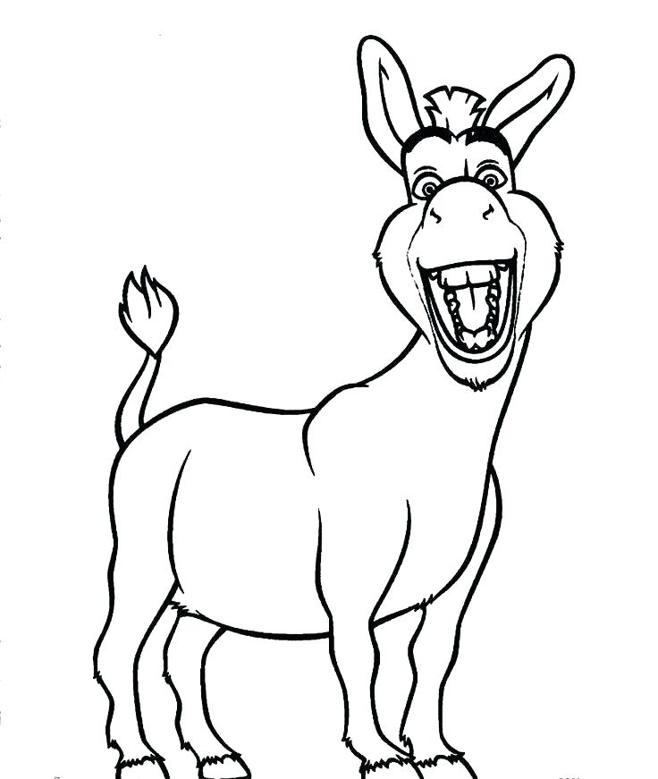 736x871 Donkey Drawing Outline At Getdrawings Com Free For Personal Use