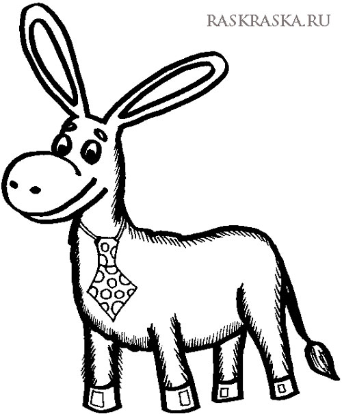 500x605 Donkey Outline Drawing For Print Printable Picture