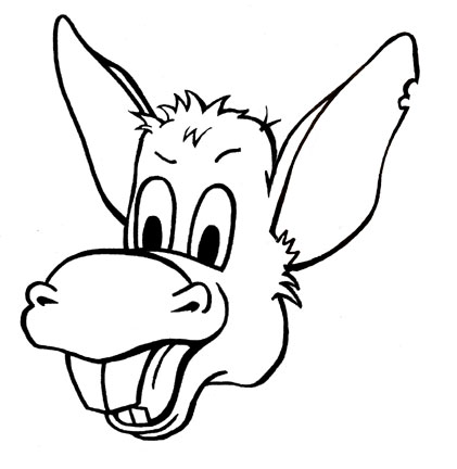 421x432 Donkey Face Drawing
