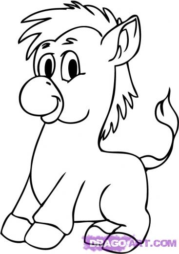 367x520 Step How To Draw A Cartoon Donkey