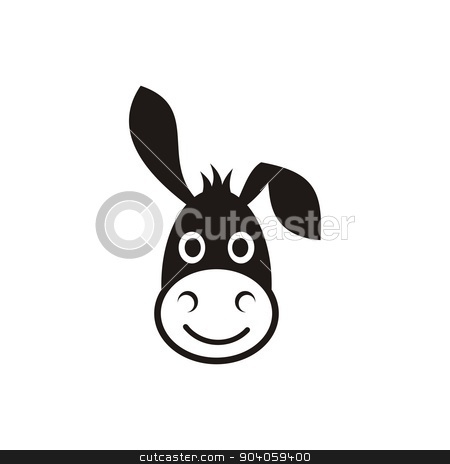 450x464 Donkey Head Icon Stock Vector