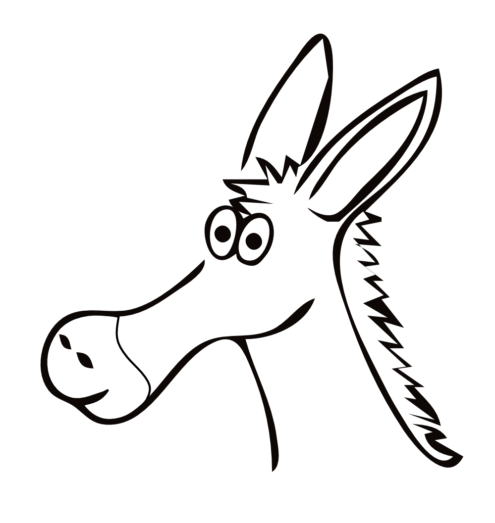 999x1057 Collection Of Free Drawing Ears Donkey Download On Ui Ex