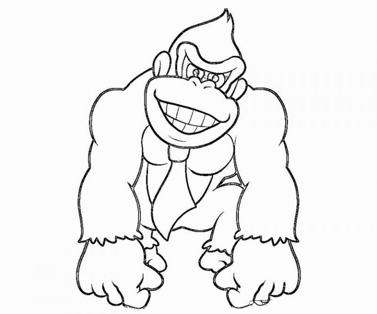 768x640 Donkey Kong Coloring Pages Free Awesome King Kong Coloring Pages