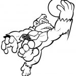 150x150 Donkey Kong Coloring Pages Hand Drawing