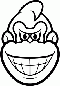 213x302 Drawing Printout How To Draw Donkey Kong Easy