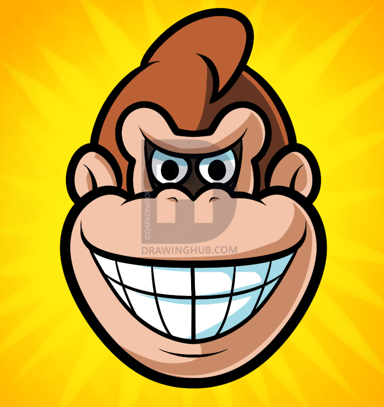 792x839 How To Draw Donkey Kong Easy, Step