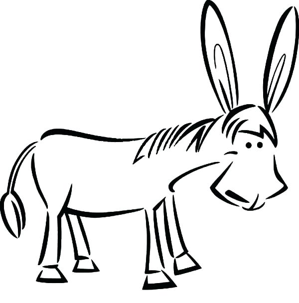 600x608 Donkey Coloring Pages Riding On A Donkey Coloring