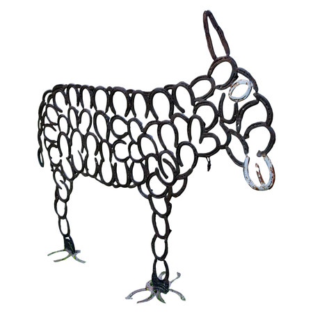 450x450 Iron Sculpture Of A Donkey, Century