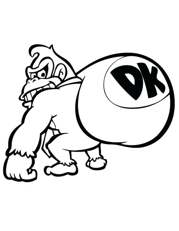 583x755 Diddy Kong Coloring Pages King