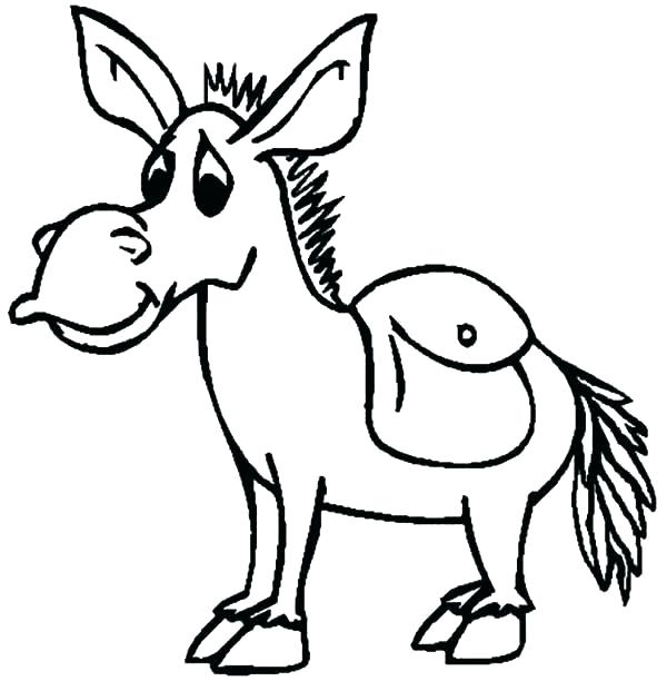 600x612 Donkey Coloring