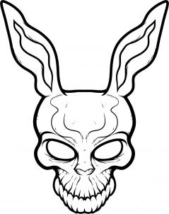 239x302 drawing printout how to draw frank the rabbit, donnie darko
