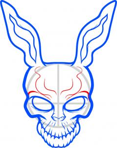 239x302 drawing printout how to draw frank the rabbit, donnie darko