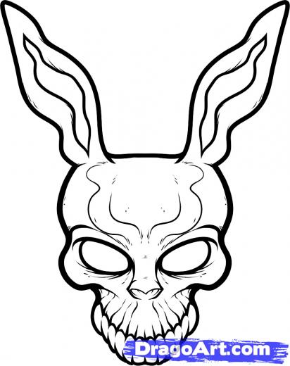 412x520 Learn How To Draw Frank The Rabbit, Donnie Darko, Movies, Pop