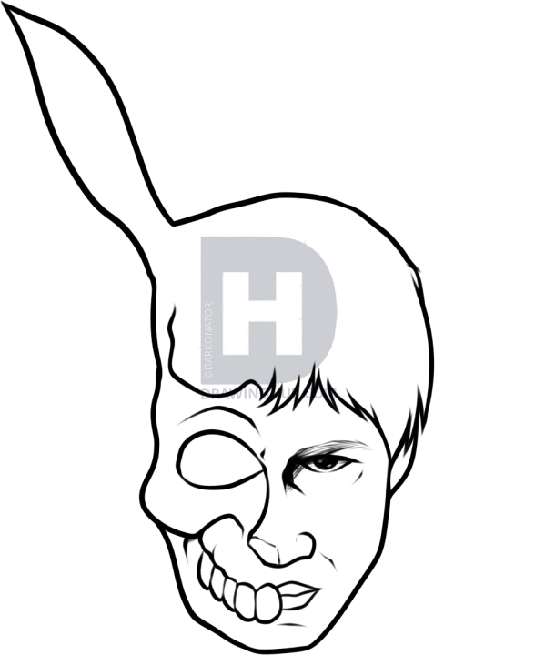 599x720 How To Draw Donnie Darko, Step