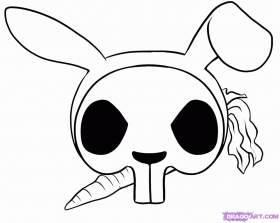 280x223 How To Draw Frank The Rabbit, Donnie Darko, Step