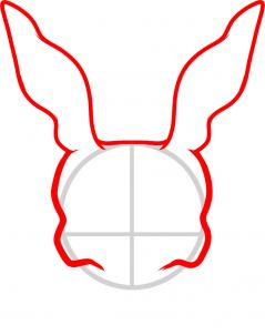 239x302 How To Draw Frank The Rabbit, Donnie Darko, Step