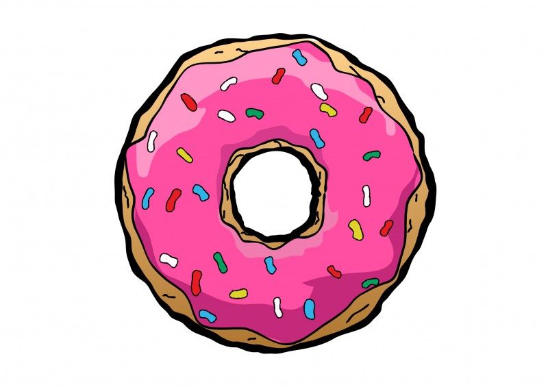 800x565 Free Vector Donut Drawing