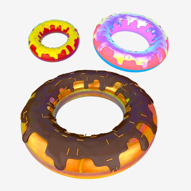 640x640 stereo cartoon donut decorative element drawing,decorative