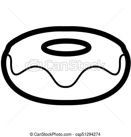 450x470 isolated donut outline isolated outline of a donut, vector
