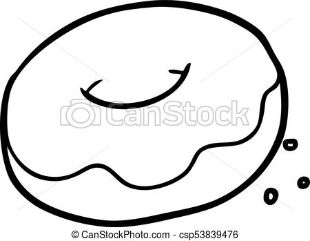 450x349 Line Drawing Of A Donut With Sprinkles