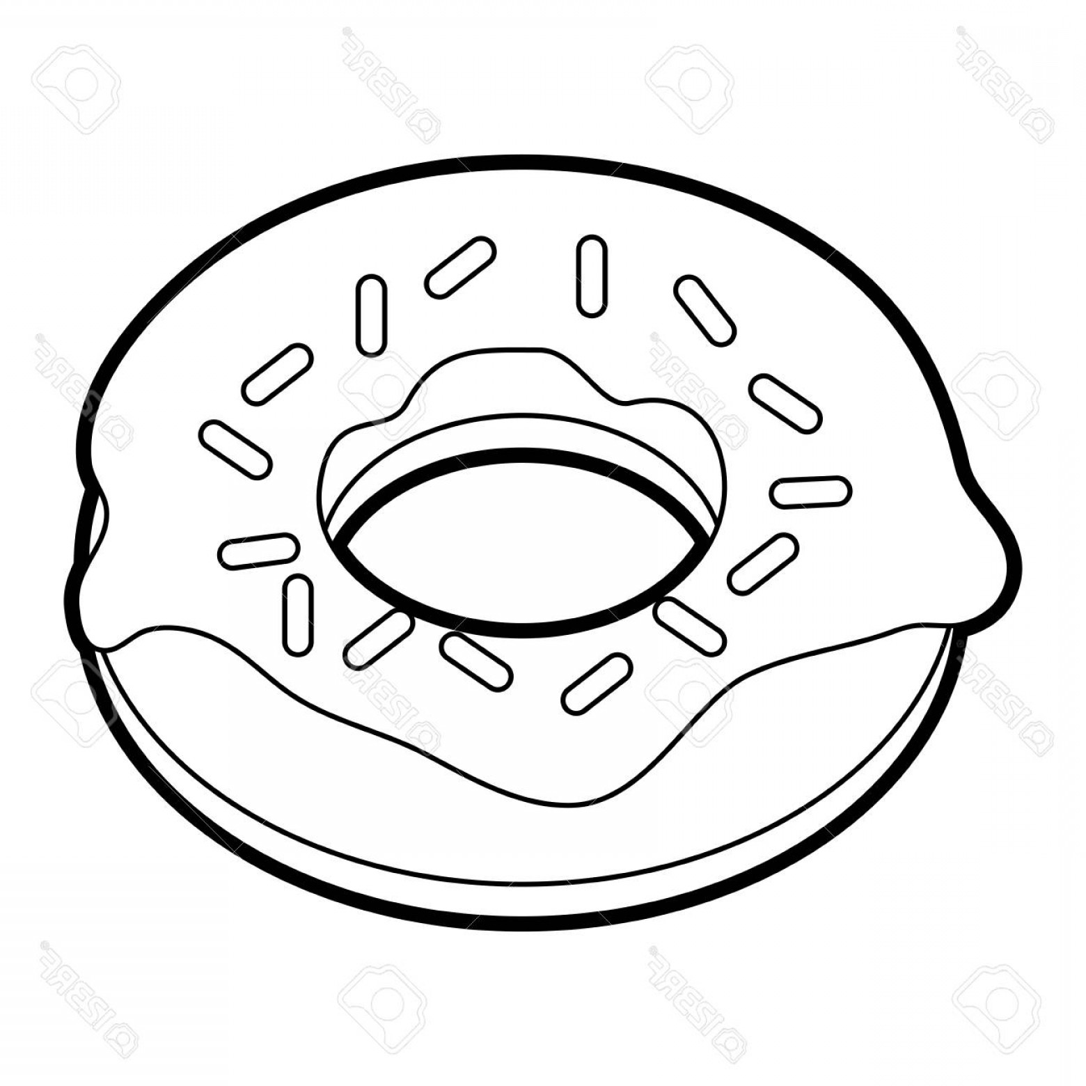 Donut Line Drawing | Free download on ClipArtMag