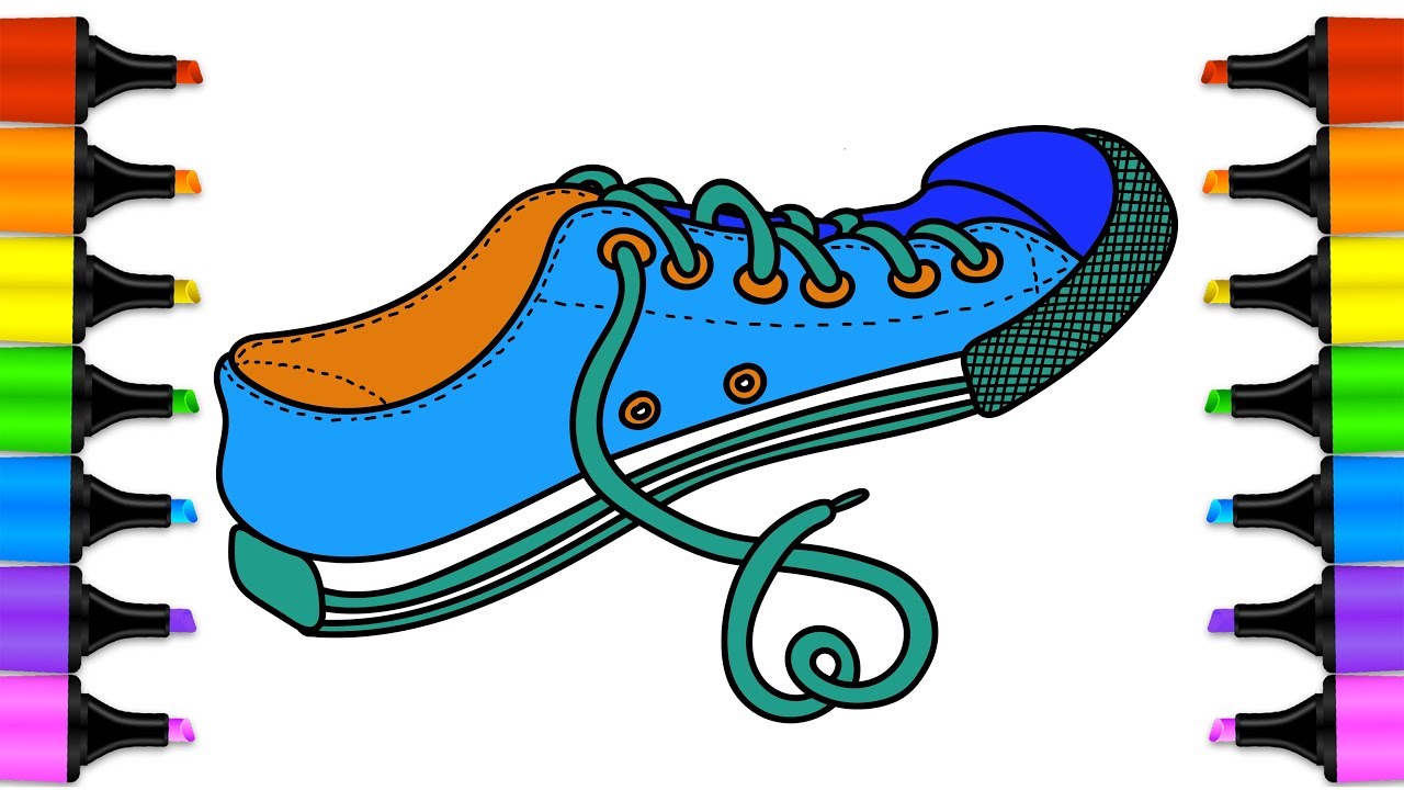 1280x720 Drawing Shoes For Kids Coloring Pages How To Draw For Kids