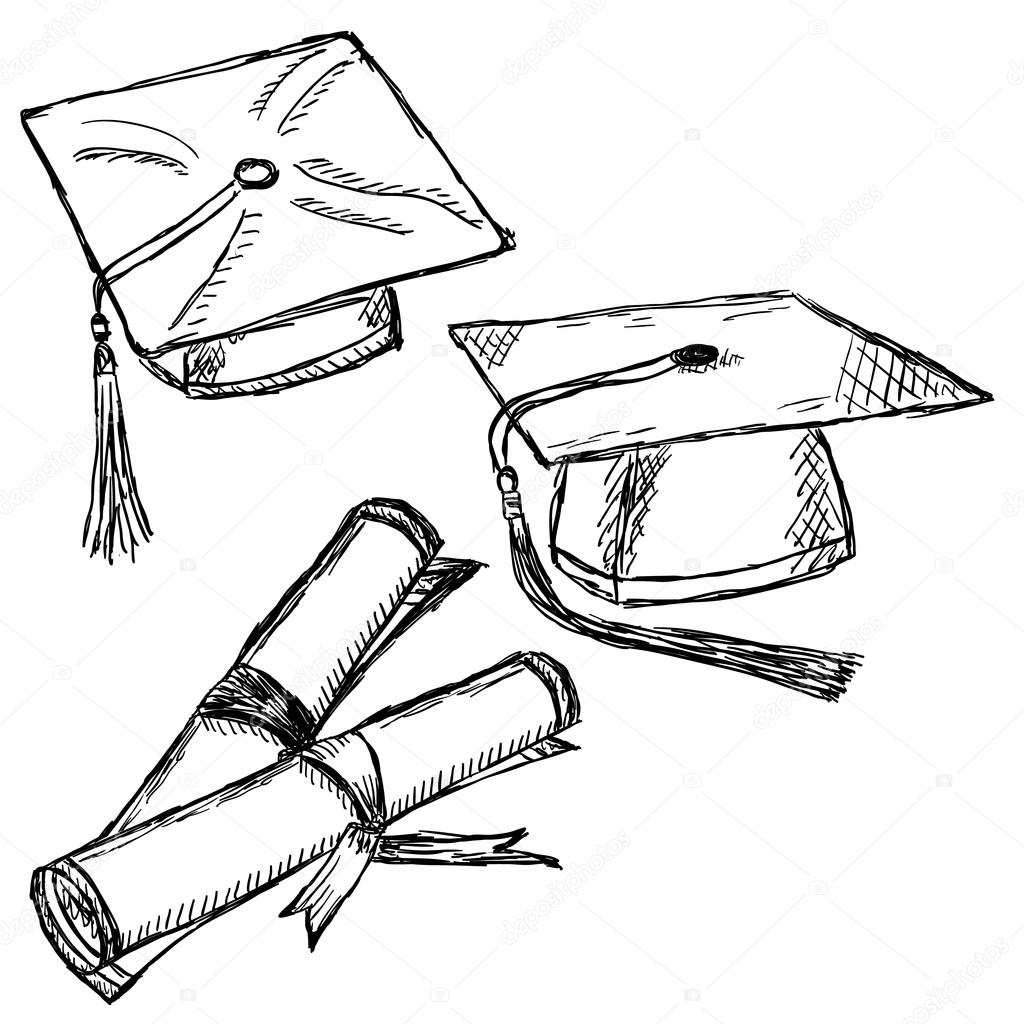 1024x1024 Cap Drawing Doodle For Free Download