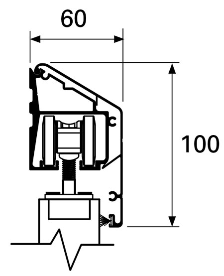450x554 Wall Mounted Sliding Door Track