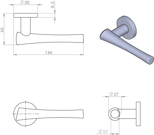 500x438 wilux sam lever handle jinghua
