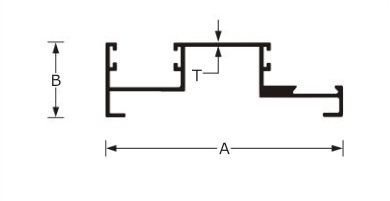 390x201 aluminium door frame profile manufacturer in gujarat india