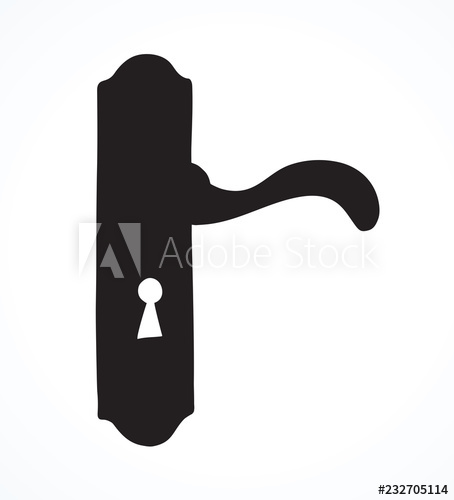 454x500 Door Knob Vector Drawing
