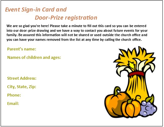 528x408 Fall Event Registration Cards To Make Sure People Come Back